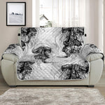 Black And White Jellyfish Pattern Print Half Sofa Protector