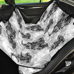 Black And White Jellyfish Pattern Print Pet Car Back Seat Cover