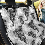 Black And White Jellyfish Pattern Print Pet Car Back Seat Cover