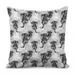 Black And White Jellyfish Pattern Print Pillow Cover