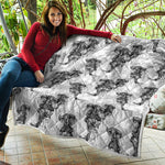 Black And White Jellyfish Pattern Print Quilt