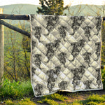 Black And White Jellyfish Pattern Print Quilt