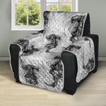 Black And White Jellyfish Pattern Print Recliner Protector