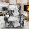 Black And White Jellyfish Pattern Print Recliner Slipcover