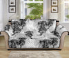 Black And White Jellyfish Pattern Print Sofa Protector