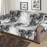 Black And White Jellyfish Pattern Print Sofa Protector