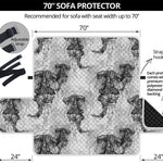 Black And White Jellyfish Pattern Print Sofa Protector