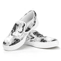 Black And White Jellyfish Pattern Print White Slip On Sneakers