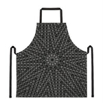 Black And White Kaleidoscope Print Apron
