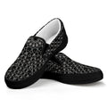 Black And White Kaleidoscope Print Black Slip On Sneakers