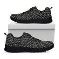 Black And White Kaleidoscope Print Black Running Shoes