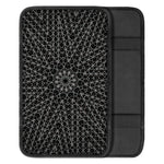 Black And White Kaleidoscope Print Car Center Console Cover