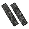 Black And White Kaleidoscope Print Car Seat Belt Covers