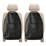 Black And White Kaleidoscope Print Car Seat Organizers