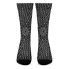 Black And White Kaleidoscope Print Crew Socks