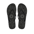 Black And White Kaleidoscope Print Flip Flops
