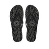 Black And White Kaleidoscope Print Flip Flops