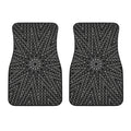 Black And White Kaleidoscope Print Front Car Floor Mats