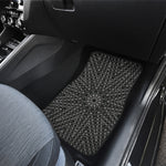 Black And White Kaleidoscope Print Front Car Floor Mats