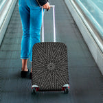 Black And White Kaleidoscope Print Luggage Cover