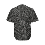 Black And White Kaleidoscope Print Men's Baseball Jersey