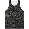 Black And White Kaleidoscope Print Men's Tank Top