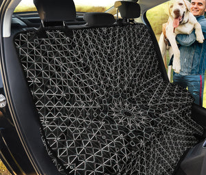 Black And White Kaleidoscope Print Pet Car Back Seat Cover