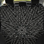 Black And White Kaleidoscope Print Pet Car Back Seat Cover