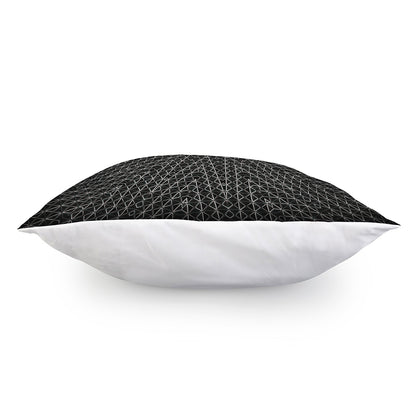 Black And White Kaleidoscope Print Pillow Cover