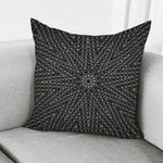 Black And White Kaleidoscope Print Pillow Cover