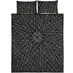 Black And White Kaleidoscope Print Quilt Bed Set
