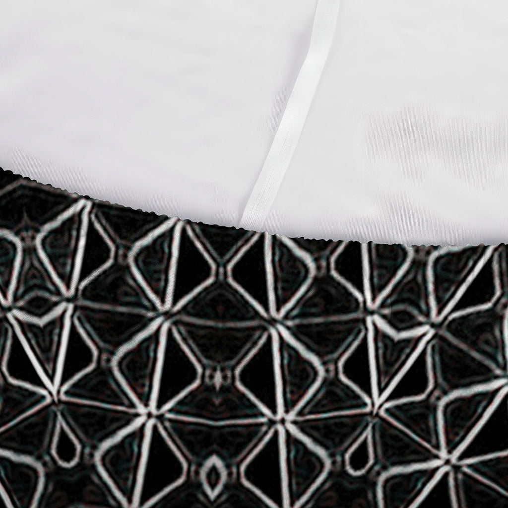 Black And White Kaleidoscope Print Sofa Cover
