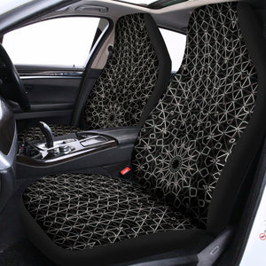 Black And White Kaleidoscope Print Universal Fit Car Seat Covers