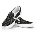 Black And White Kaleidoscope Print White Slip On Sneakers