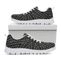 Black And White Kaleidoscope Print White Running Shoes