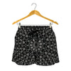 Black And White Kaleidoscope Print Women's Shorts