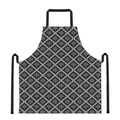 Black And White Knitted Pattern Print Apron