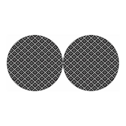 Black And White Knitted Pattern Print Car Coasters