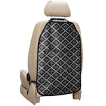 Black And White Knitted Pattern Print Car Seat Organizers