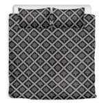 Black And White Knitted Pattern Print Duvet Cover Bedding Set
