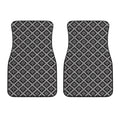 Black And White Knitted Pattern Print Front Car Floor Mats
