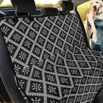Black And White Knitted Pattern Print Pet Car Back Seat Cover