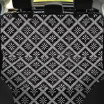 Black And White Knitted Pattern Print Pet Car Back Seat Cover