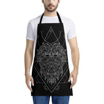 Black And White Leo Sign Print Apron
