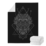 Black And White Leo Sign Print Blanket