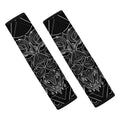 Black And White Leo Sign Print Car Seat Belt Covers