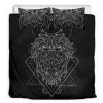 Black And White Leo Sign Print Duvet Cover Bedding Set