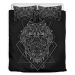 Black And White Leo Sign Print Duvet Cover Bedding Set