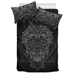 Black And White Leo Sign Print Duvet Cover Bedding Set