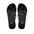 Black And White Leo Sign Print Flip Flops